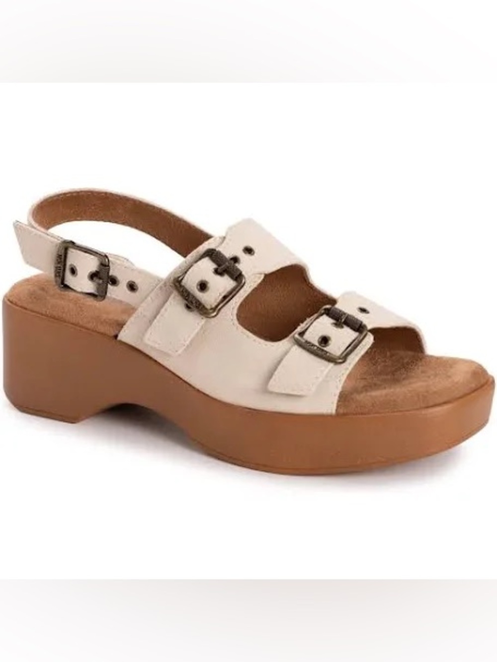 MUK LUKS Cream Calliope Sandals - Size 10